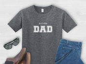 Autism Dad College Tee-Dark Heather-Neurodiversity, ADHD & Autism Awareness & Acceptance T-Shirt by Daily Bloom
