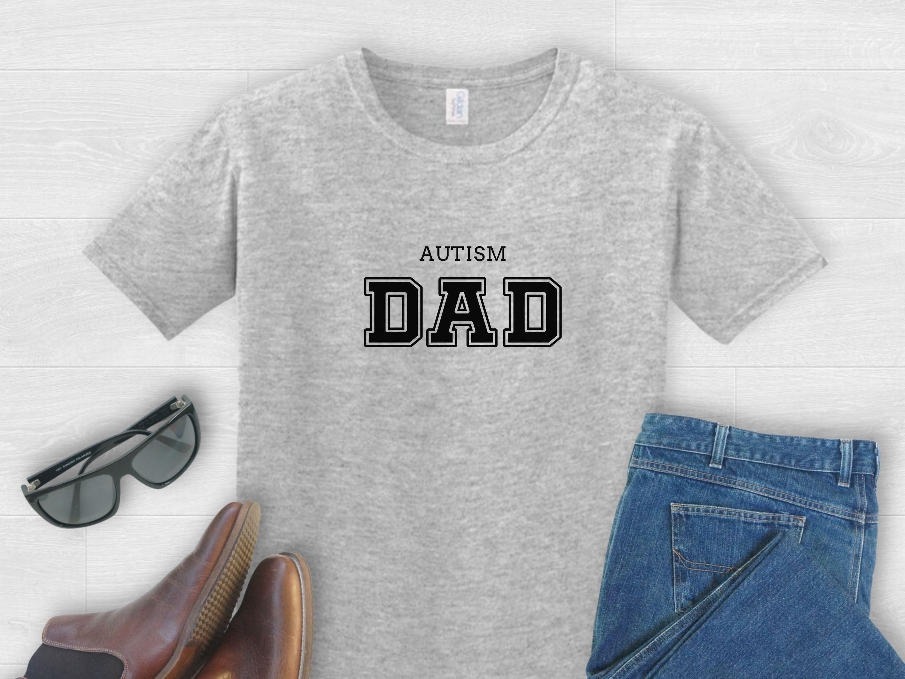 Autism Dad College Tee-Sport Grey-Neurodiversity, ADHD & Autism Awareness & Acceptance T-Shirt by Daily Bloom