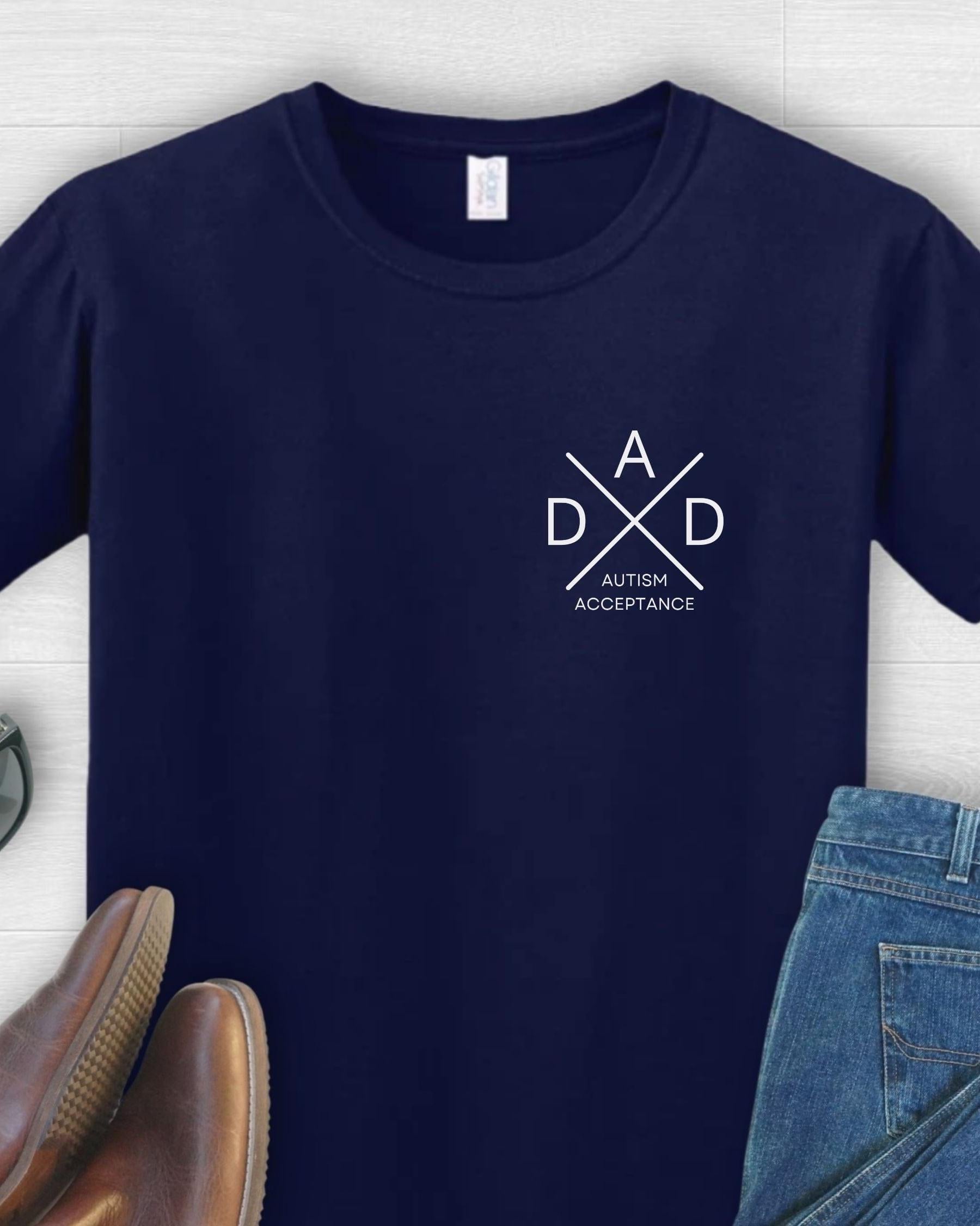 Autism Dad Cross Tee-Neurodiversity, ADHD & Autism Awareness & Acceptance T-Shirt by Daily Bloom