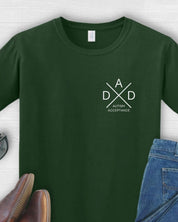 Autism Dad Cross Tee-Forest Green-Neurodiversity, ADHD & Autism Awareness & Acceptance T-Shirt by Daily Bloom