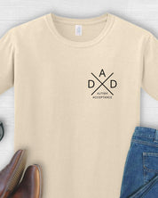 Autism Dad Cross Tee-Sand-Neurodiversity, ADHD & Autism Awareness & Acceptance T-Shirt by Daily Bloom