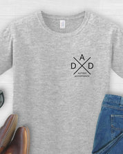 Autism Dad Cross Tee-Sport Grey-Neurodiversity, ADHD & Autism Awareness & Acceptance T-Shirt by Daily Bloom