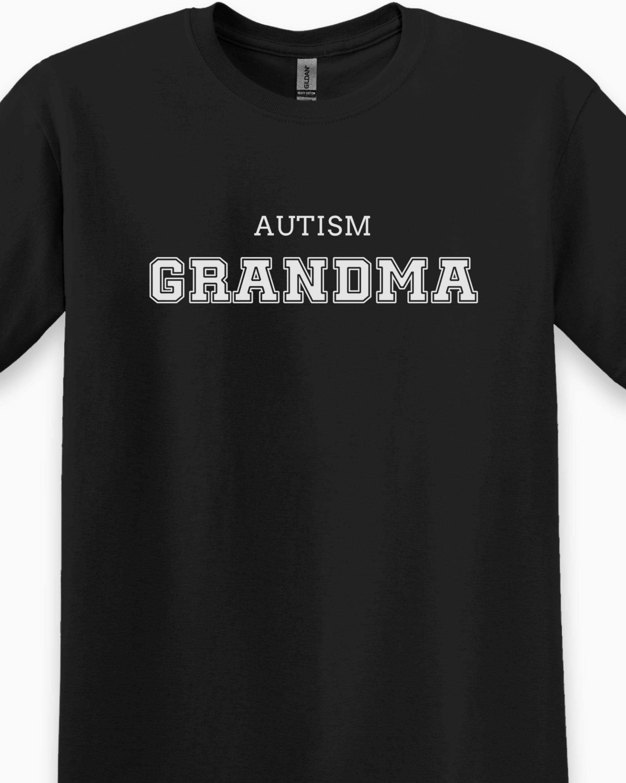 Autism Grandma College Tee-Neurodiversity, ADHD & Autism Awareness & Acceptance T-Shirt by Daily Bloom