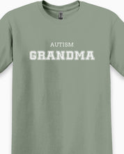 Autism Grandma College Tee-Neurodiversity, ADHD & Autism Awareness & Acceptance T-Shirt by Daily Bloom