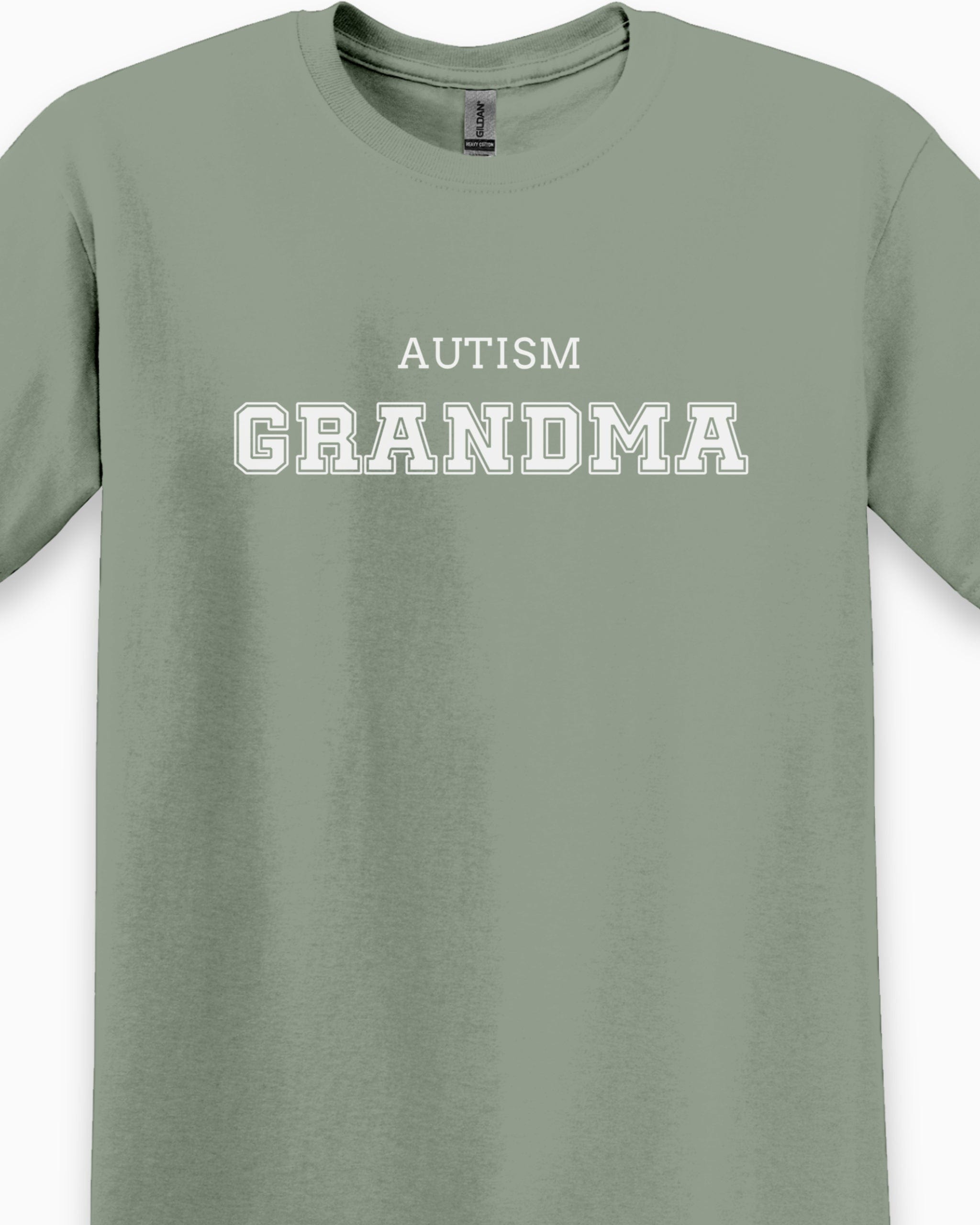 Autism Grandma College Tee-Neurodiversity, ADHD & Autism Awareness & Acceptance T-Shirt by Daily Bloom