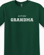 Autism Grandma College Tee-Neurodiversity, ADHD & Autism Awareness & Acceptance T-Shirt by Daily Bloom