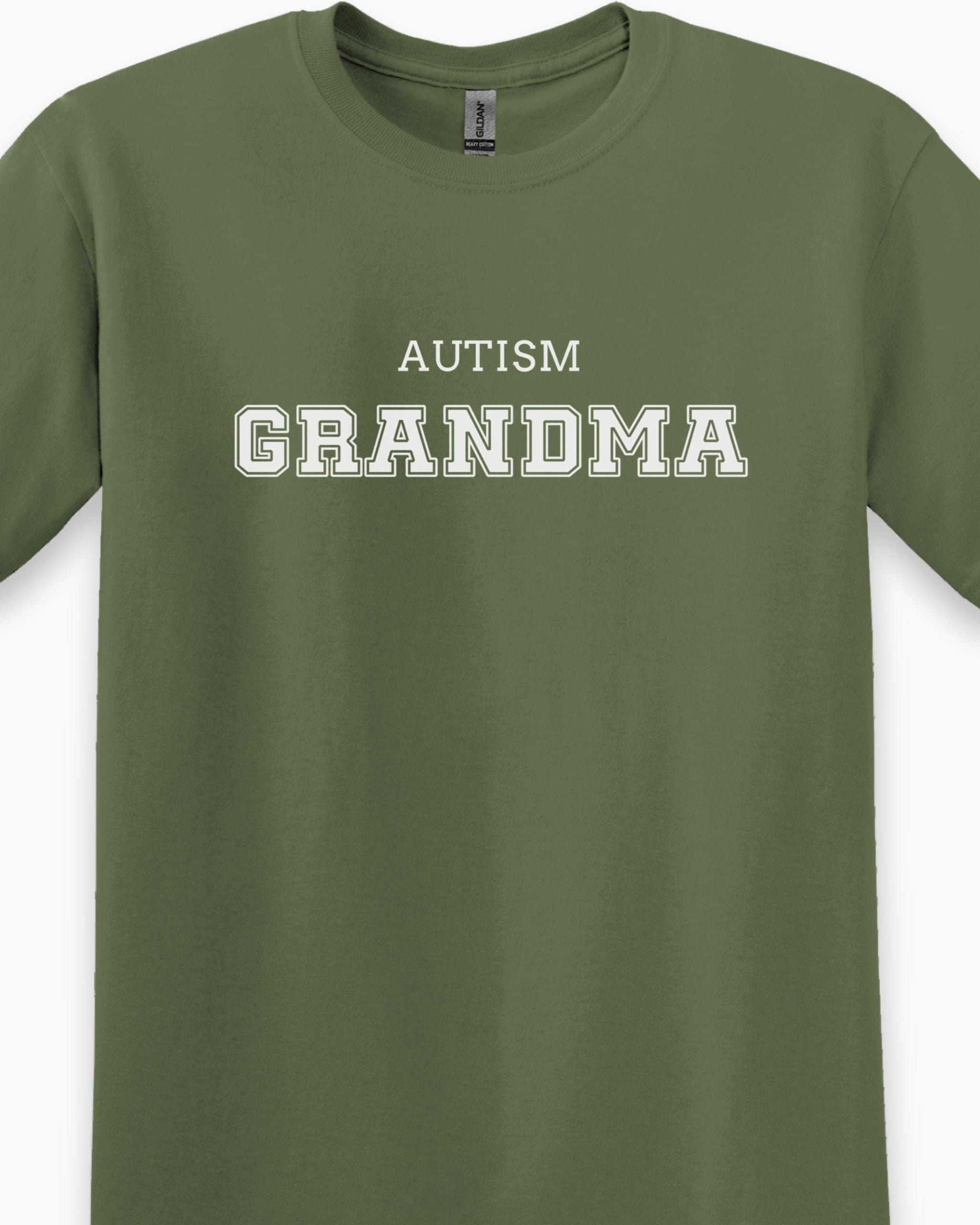 Autism Grandma College Tee-Neurodiversity, ADHD & Autism Awareness & Acceptance T-Shirt by Daily Bloom