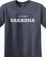 Autism Grandma College Tee-Neurodiversity, ADHD & Autism Awareness & Acceptance T-Shirt by Daily Bloom