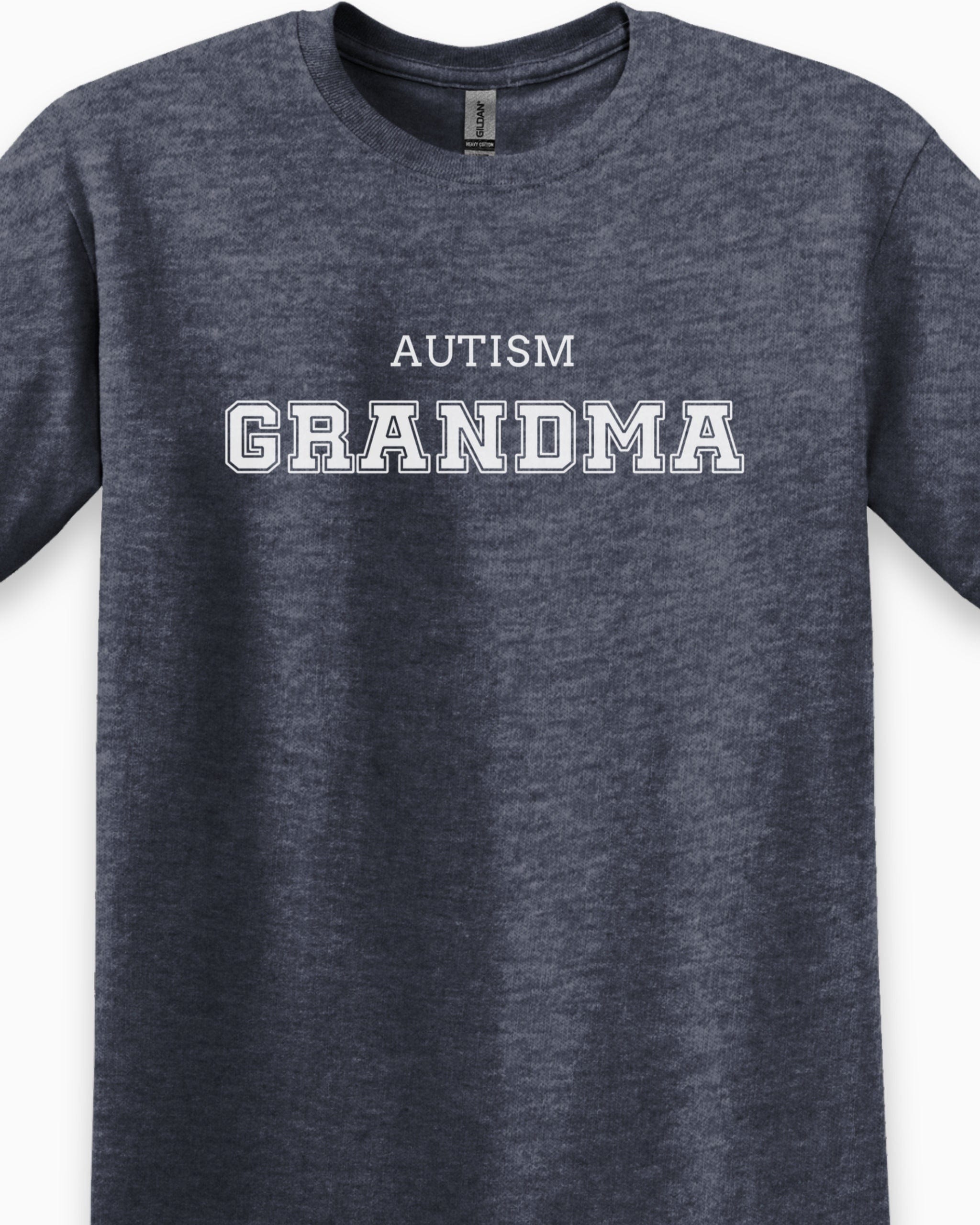 Autism Grandma College Tee-Neurodiversity, ADHD & Autism Awareness & Acceptance T-Shirt by Daily Bloom