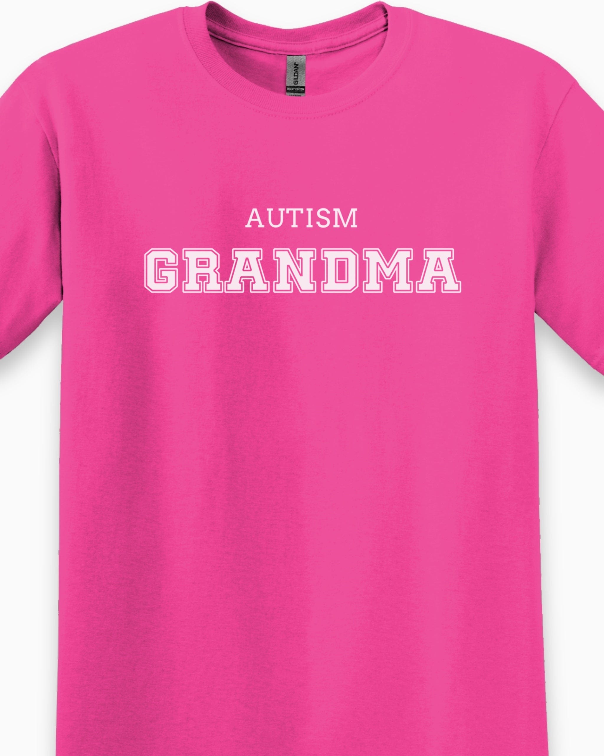 Autism Grandma College Tee-Neurodiversity, ADHD & Autism Awareness & Acceptance T-Shirt by Daily Bloom