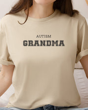 Autism Grandma College Tee-Neurodiversity, ADHD & Autism Awareness & Acceptance T-Shirt by Daily Bloom