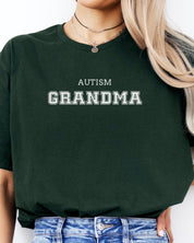 Autism Grandma College Tee-Neurodiversity, ADHD & Autism Awareness & Acceptance T-Shirt by Daily Bloom