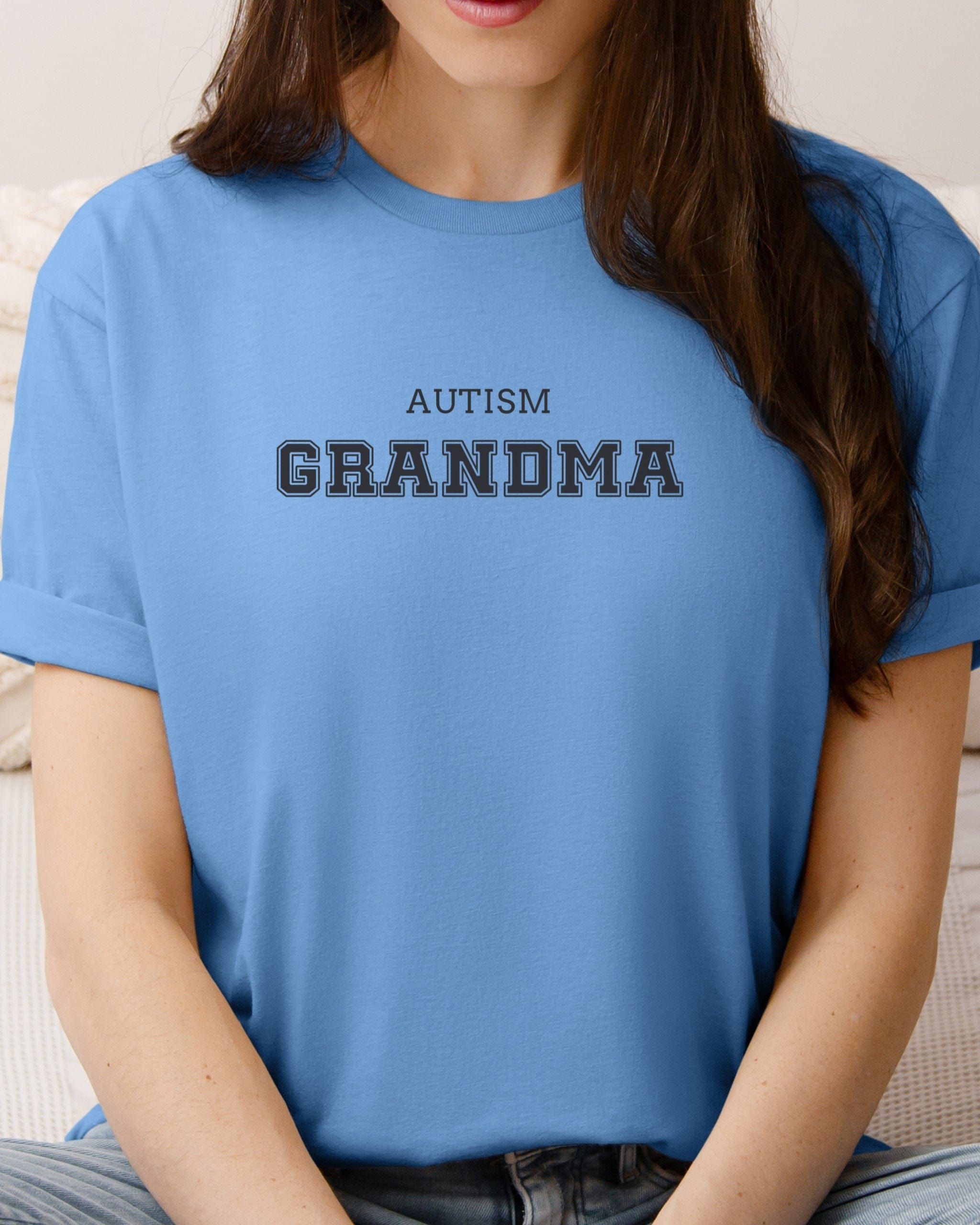Autism Grandma College Tee-Neurodiversity, ADHD & Autism Awareness & Acceptance T-Shirt by Daily Bloom