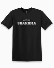 Autism Grandma College Tee-Black-Neurodiversity, ADHD & Autism Awareness & Acceptance T-Shirt by Daily Bloom