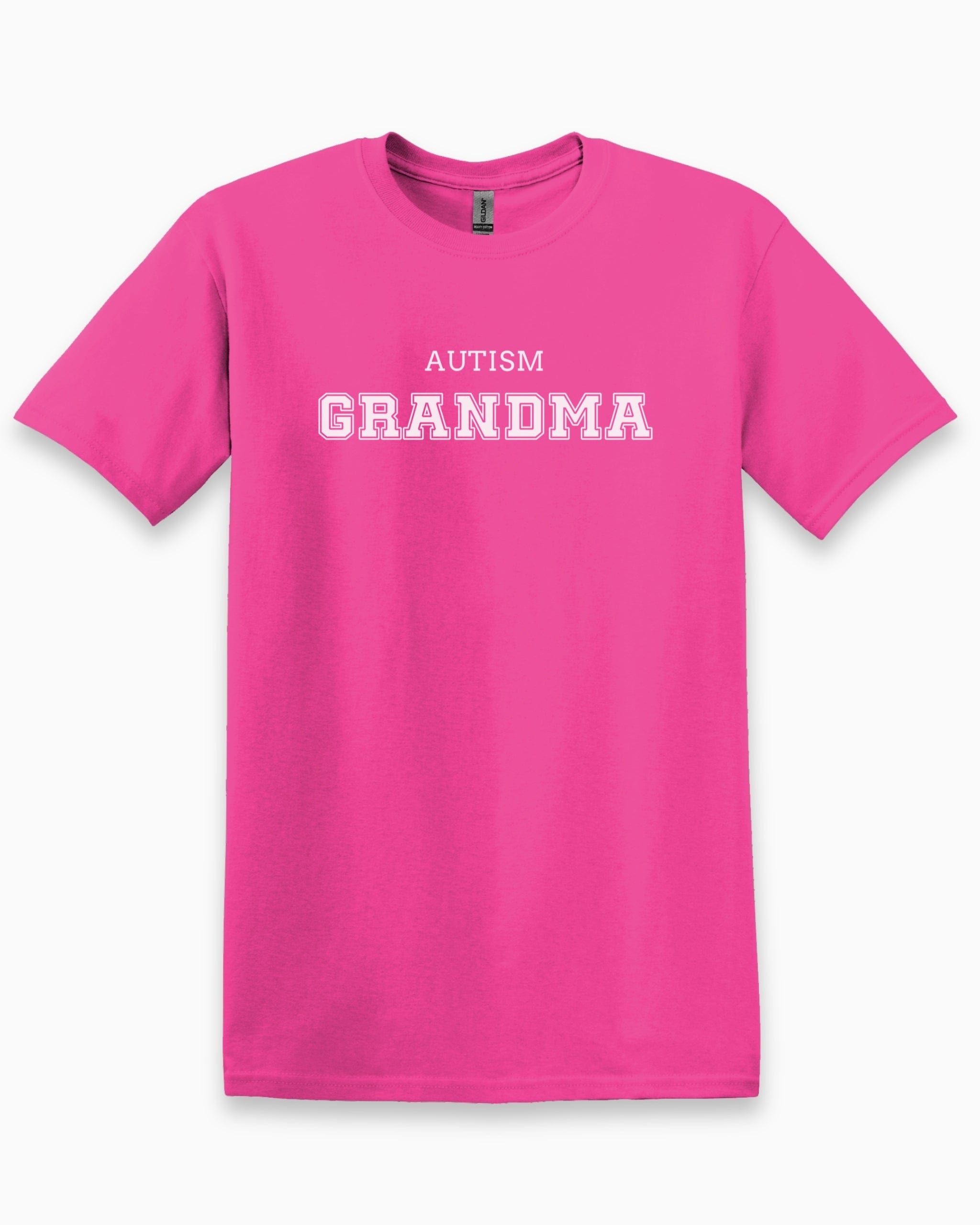Autism Grandma College Tee-Heliconia-Neurodiversity, ADHD & Autism Awareness & Acceptance T-Shirt by Daily Bloom