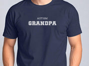 Autism Grandpa College Tee-Neurodiversity, ADHD & Autism Awareness & Acceptance T-Shirt by Daily Bloom