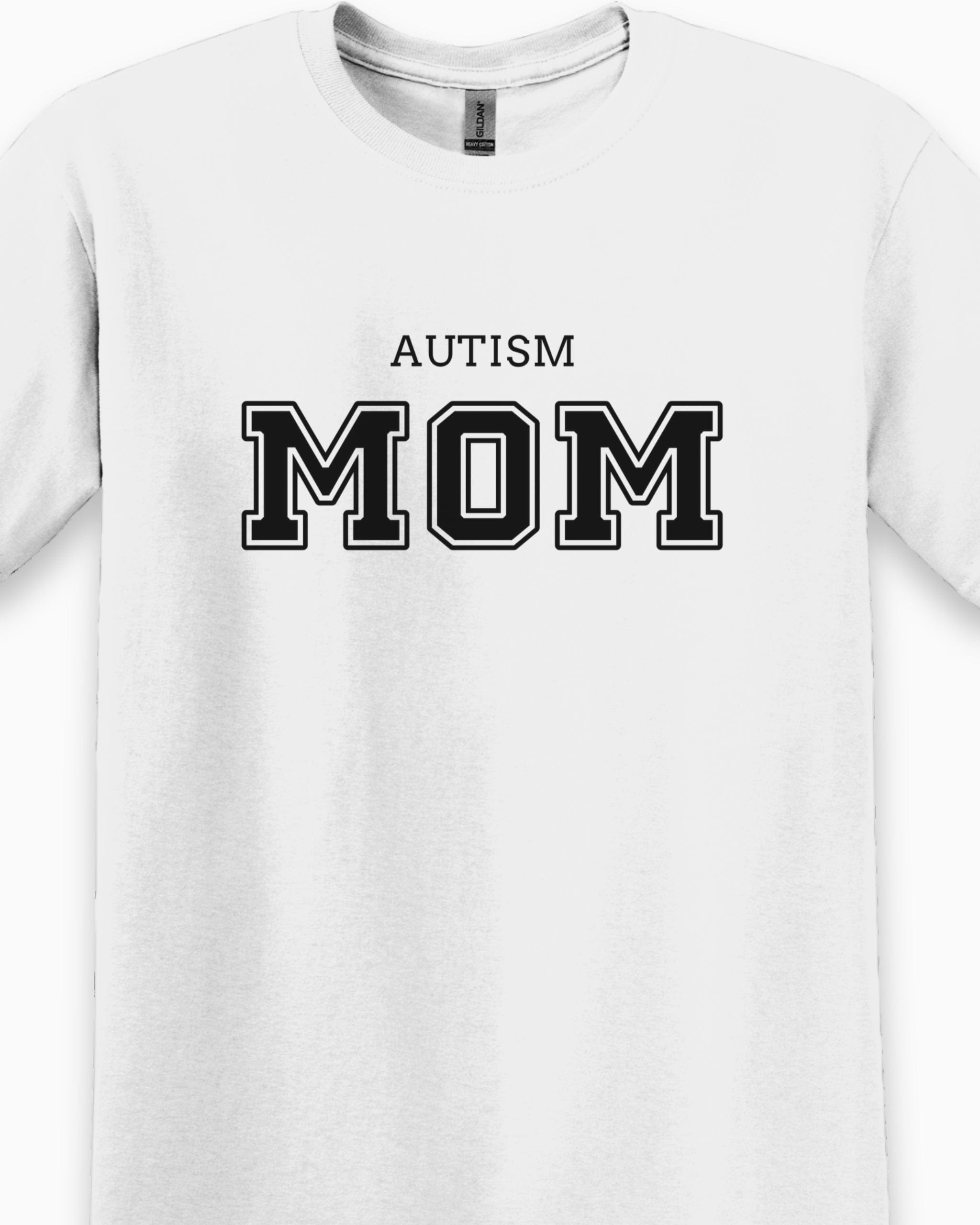 Autism Mom College Tee-Neurodiversity, ADHD & Autism Awareness & Acceptance T-Shirt by Daily Bloom