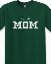 Autism Mom College Tee-Neurodiversity, ADHD & Autism Awareness & Acceptance T-Shirt by Daily Bloom
