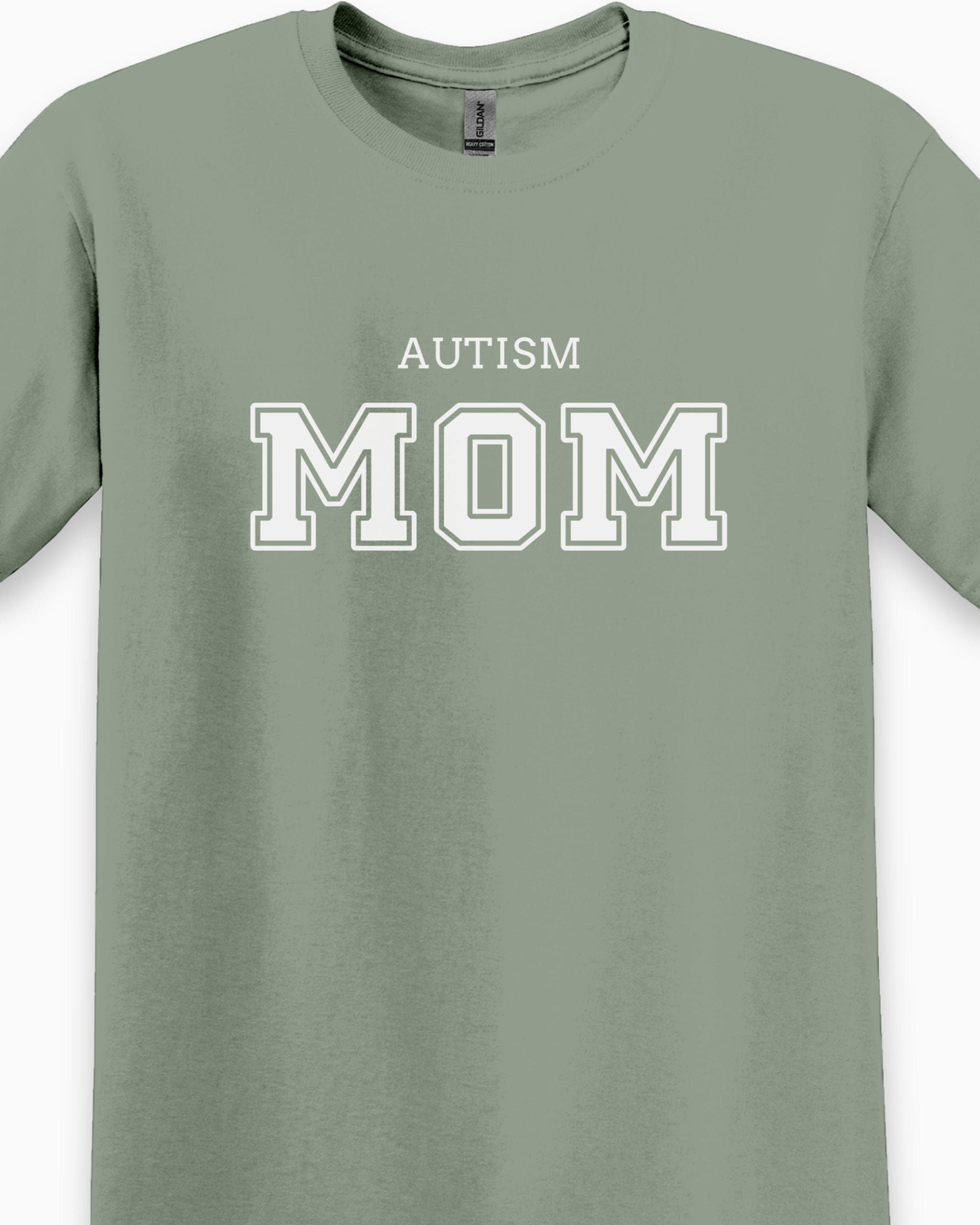 Autism Mom College Tee-Neurodiversity, ADHD & Autism Awareness & Acceptance T-Shirt by Daily Bloom