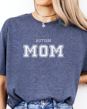 Autism Mom College Tee-Neurodiversity, ADHD & Autism Awareness & Acceptance T-Shirt by Daily Bloom