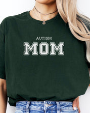 Autism Mom College Tee-Neurodiversity, ADHD & Autism Awareness & Acceptance T-Shirt by Daily Bloom