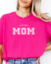 Autism Mom College Tee-Neurodiversity, ADHD & Autism Awareness & Acceptance T-Shirt by Daily Bloom
