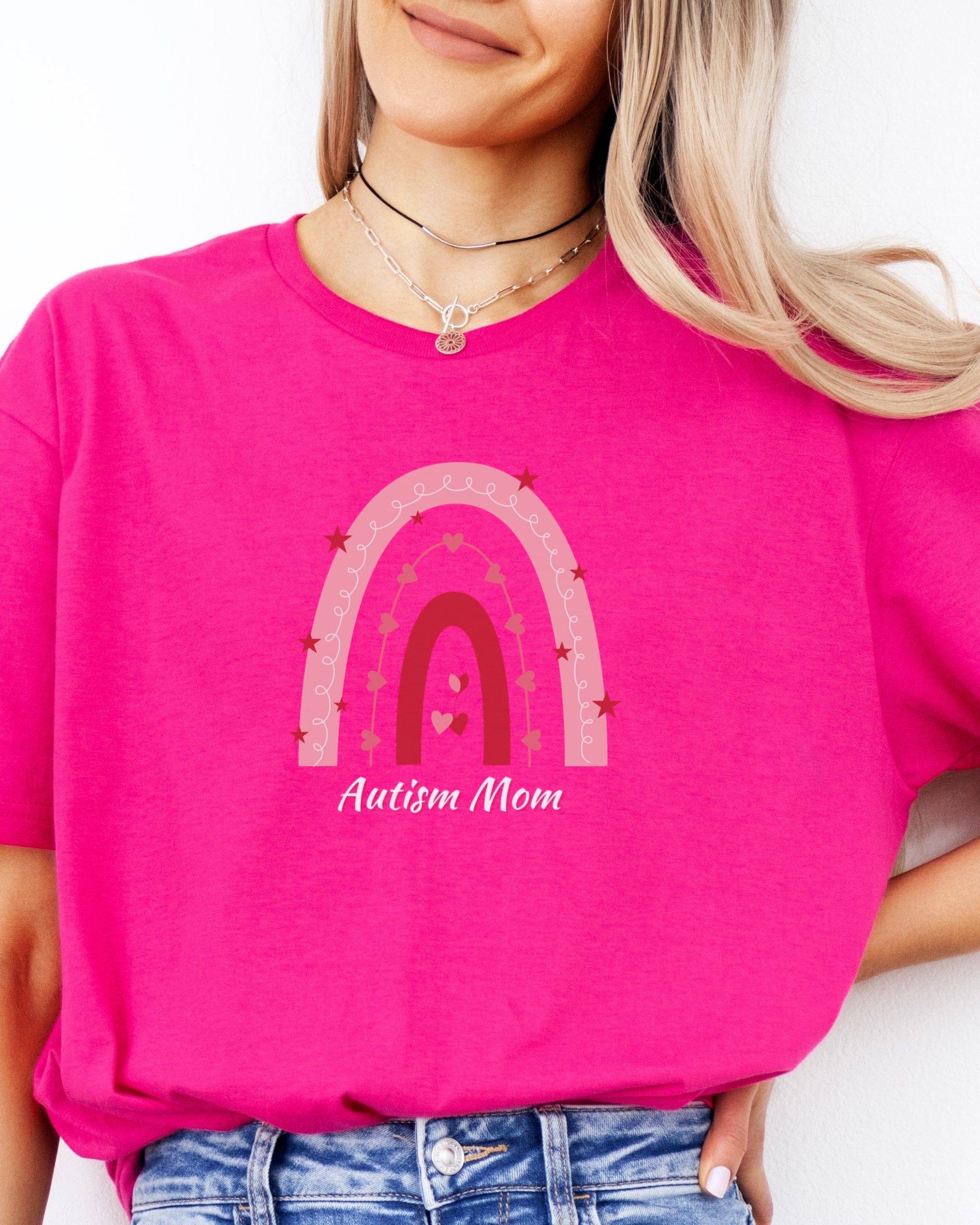Autism Mom Rainbow Tee-Neurodiversity, ADHD & Autism Awareness & Acceptance T-Shirt by Daily Bloom