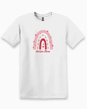 Autism Mom Rainbow Tee-White-Neurodiversity, ADHD & Autism Awareness & Acceptance T-Shirt by Daily Bloom