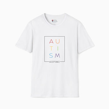 Autism T-Shirt - Autism Rainbow Acceptance Box Tee - Daily Bloom
