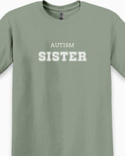 Autism Sister College Tee-Neurodiversity, ADHD & Autism Awareness & Acceptance T-Shirt by Daily Bloom