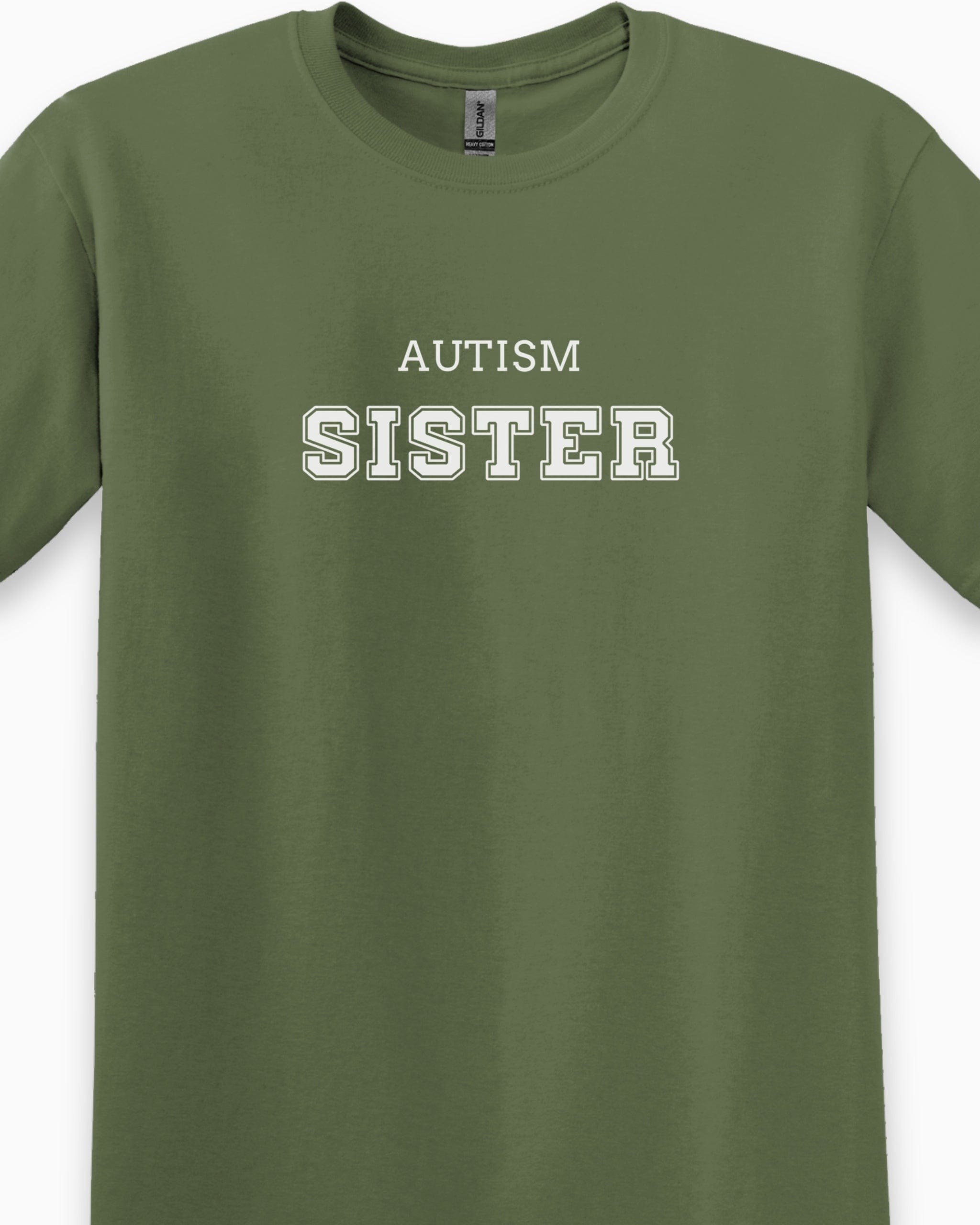 Autism Sister College Tee-Neurodiversity, ADHD & Autism Awareness & Acceptance T-Shirt by Daily Bloom
