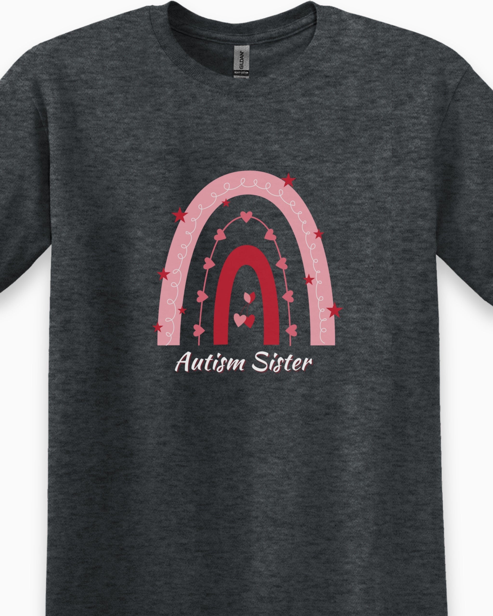 Autism Sister Rainbow Tee-Neurodiversity, ADHD & Autism Awareness & Acceptance T-Shirt by Daily Bloom