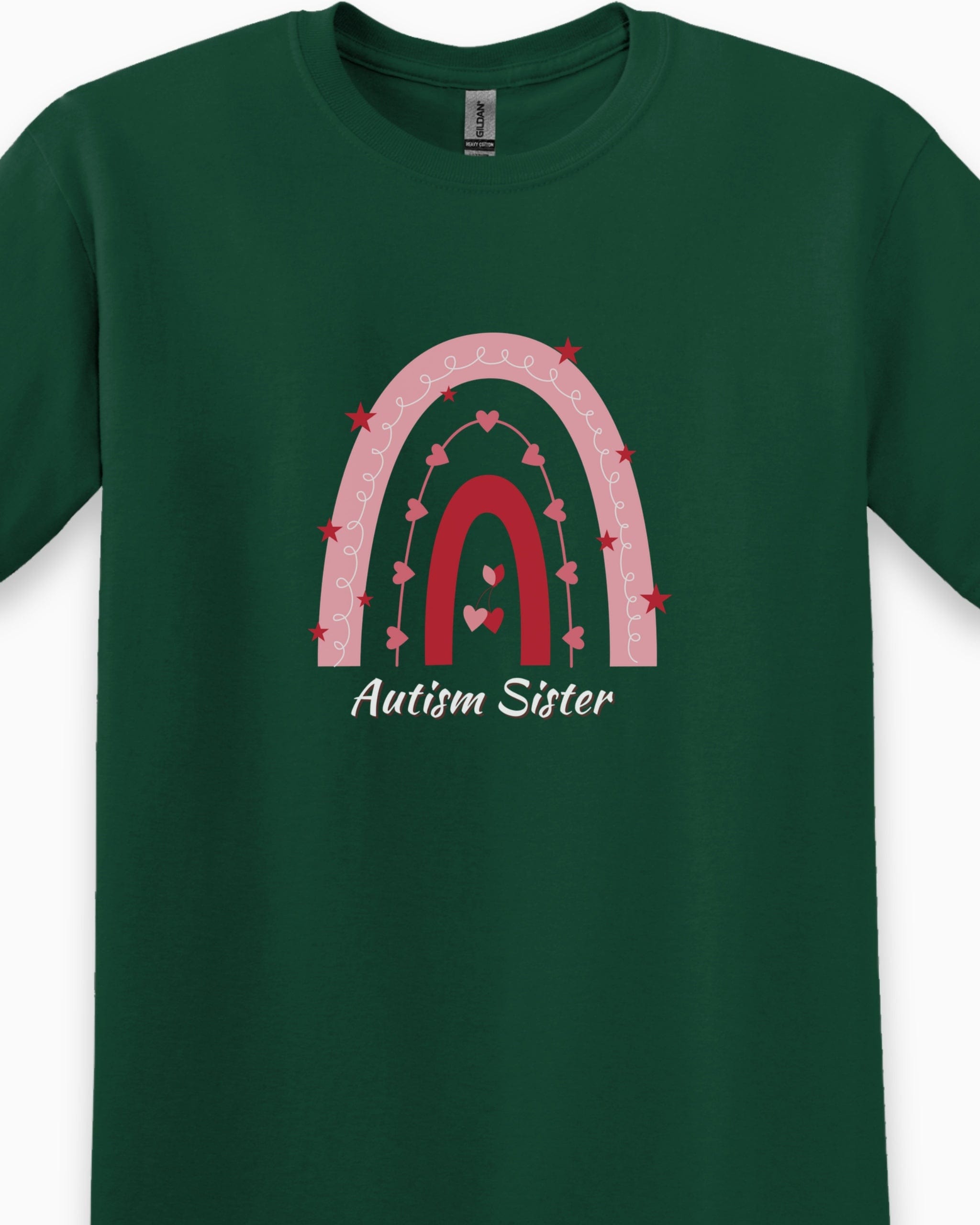 Autism Sister Rainbow Tee-Neurodiversity, ADHD & Autism Awareness & Acceptance T-Shirt by Daily Bloom