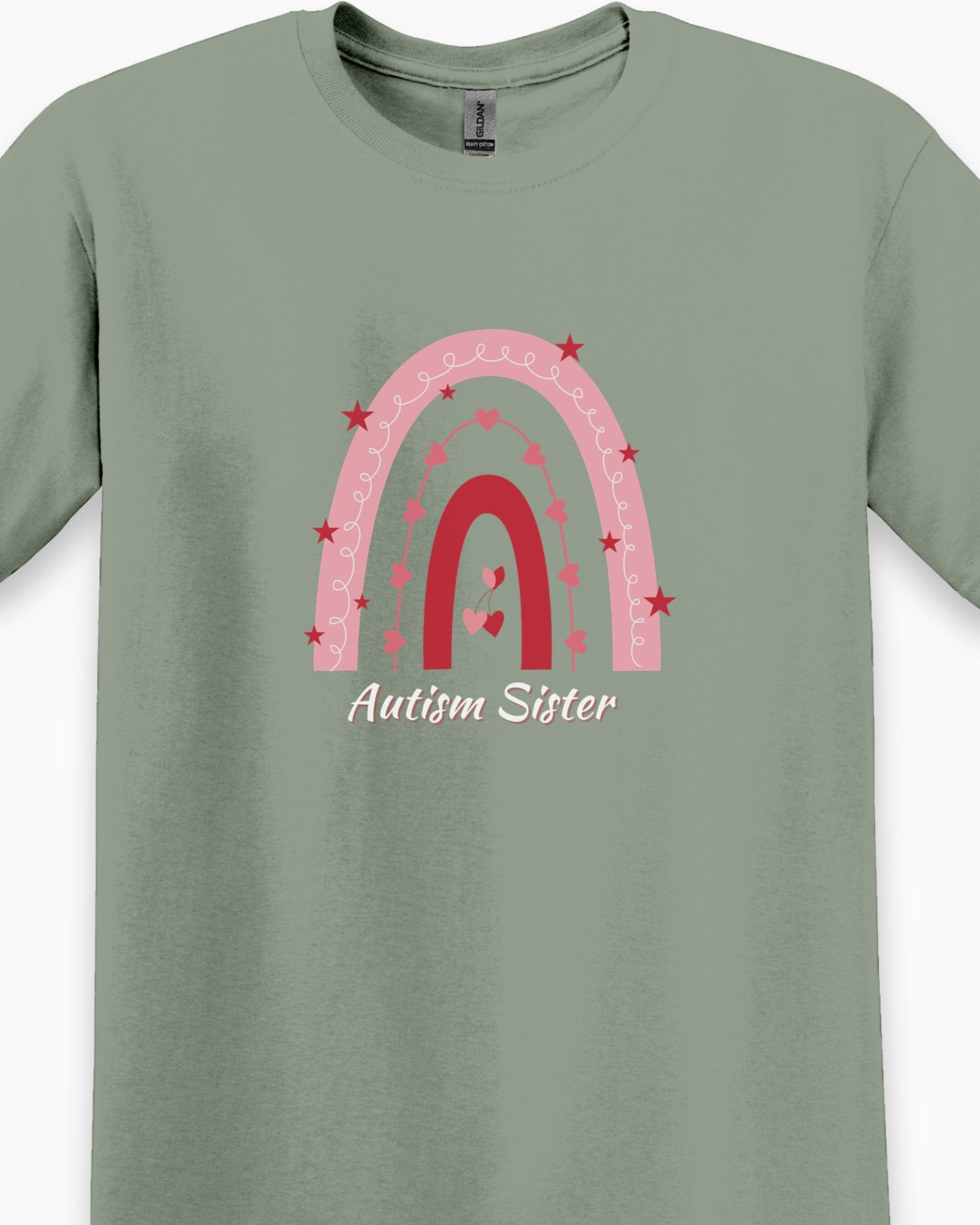 Autism Sister Rainbow Tee-Neurodiversity, ADHD & Autism Awareness & Acceptance T-Shirt by Daily Bloom