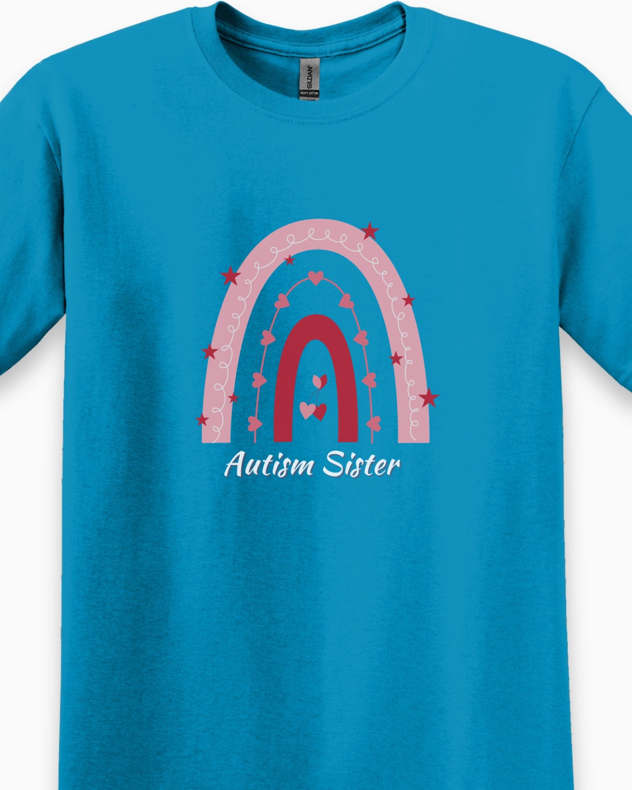 Autism Sister Rainbow Tee-Neurodiversity, ADHD & Autism Awareness & Acceptance T-Shirt by Daily Bloom
