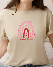 Autism Sister Rainbow Tee-Neurodiversity, ADHD & Autism Awareness & Acceptance T-Shirt by Daily Bloom