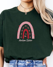 Autism Sister Rainbow Tee-Neurodiversity, ADHD & Autism Awareness & Acceptance T-Shirt by Daily Bloom