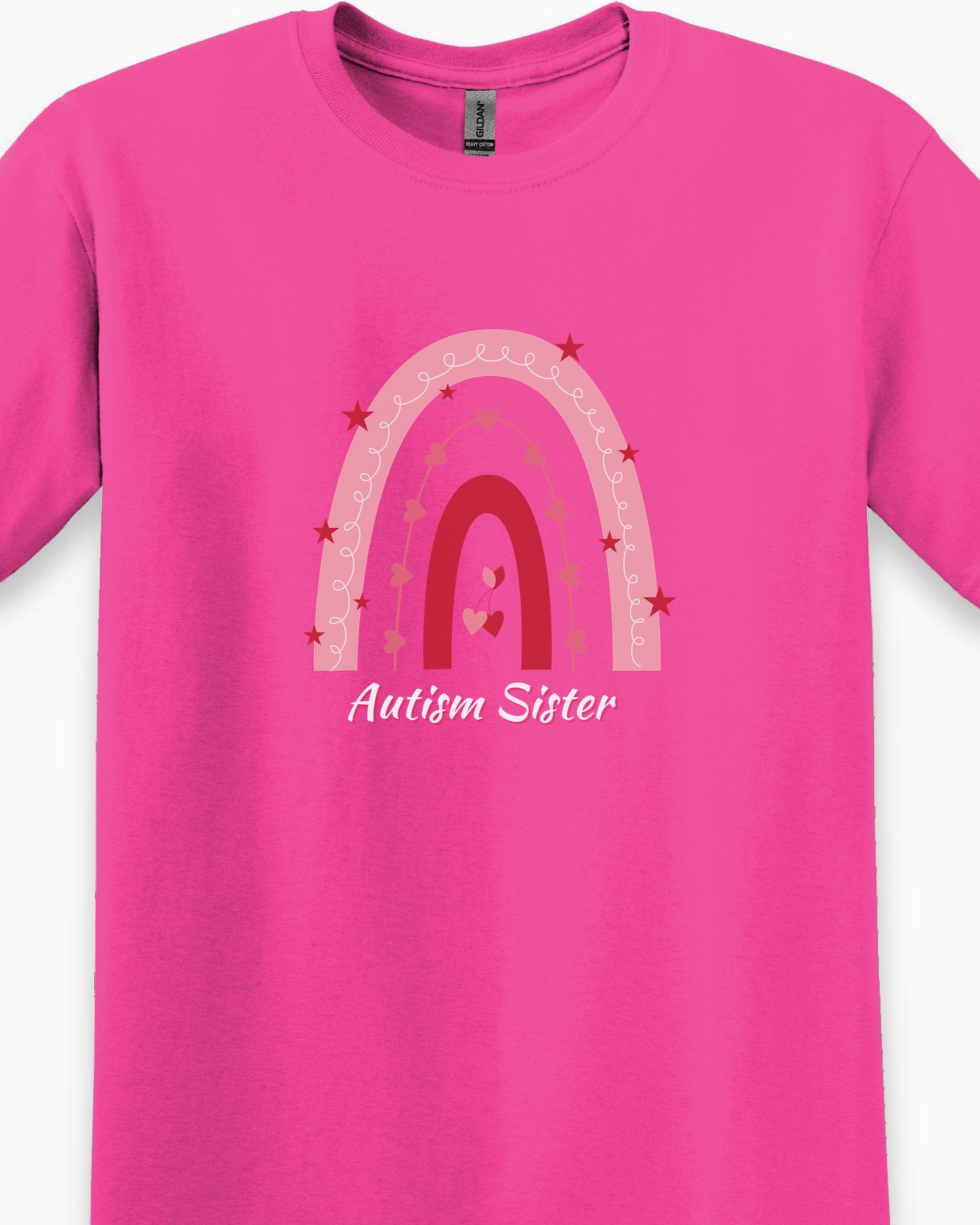Autism Sister Rainbow Tee-Neurodiversity, ADHD & Autism Awareness & Acceptance T-Shirt by Daily Bloom