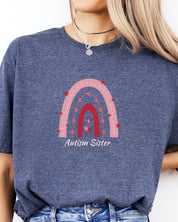 Autism Sister Rainbow Tee-Neurodiversity, ADHD & Autism Awareness & Acceptance T-Shirt by Daily Bloom