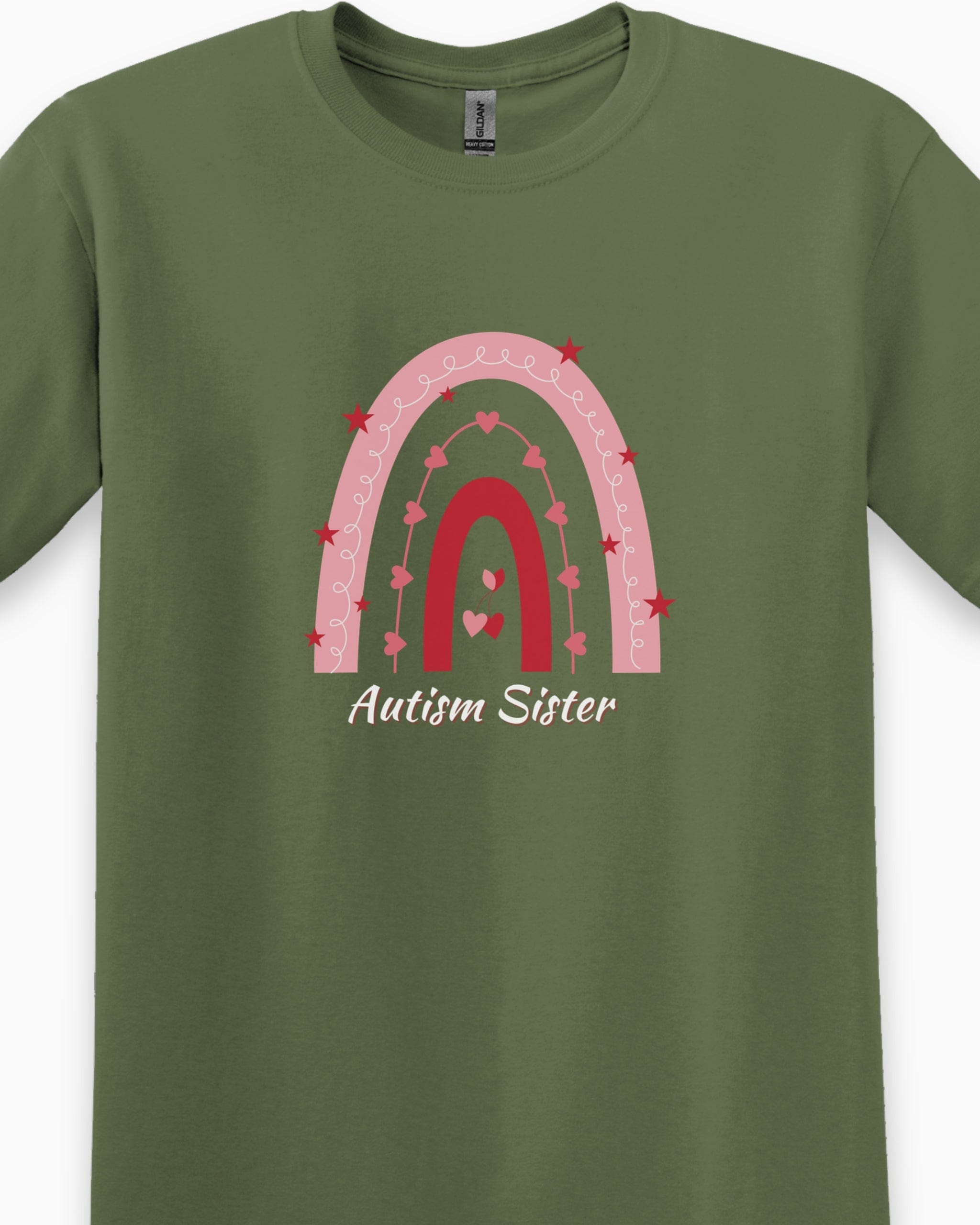 Autism Sister Rainbow Tee-Neurodiversity, ADHD & Autism Awareness & Acceptance T-Shirt by Daily Bloom