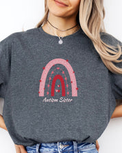 Autism Sister Rainbow Tee-Neurodiversity, ADHD & Autism Awareness & Acceptance T-Shirt by Daily Bloom
