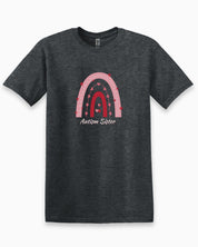 Autism Sister Rainbow Tee-Dark Heather Grey-Neurodiversity, ADHD & Autism Awareness & Acceptance T-Shirt by Daily Bloom