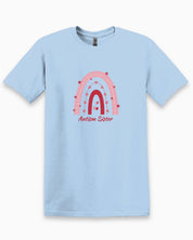 Autism Sister Rainbow Tee-Light Blue-Neurodiversity, ADHD & Autism Awareness & Acceptance T-Shirt by Daily Bloom
