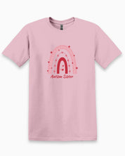 Autism Sister Rainbow Tee-Light Pink-Neurodiversity, ADHD & Autism Awareness & Acceptance T-Shirt by Daily Bloom