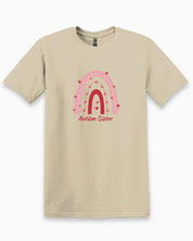 Autism Sister Rainbow Tee-Sand-Neurodiversity, ADHD & Autism Awareness & Acceptance T-Shirt by Daily Bloom