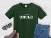 Autism Uncle College Tee-Forest Green-Neurodiversity, ADHD & Autism Awareness & Acceptance T-Shirt by Daily Bloom