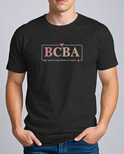 BCBA Outline Tee-Neurodiversity, ADHD & Autism Awareness & Acceptance T-Shirt by Daily Bloom