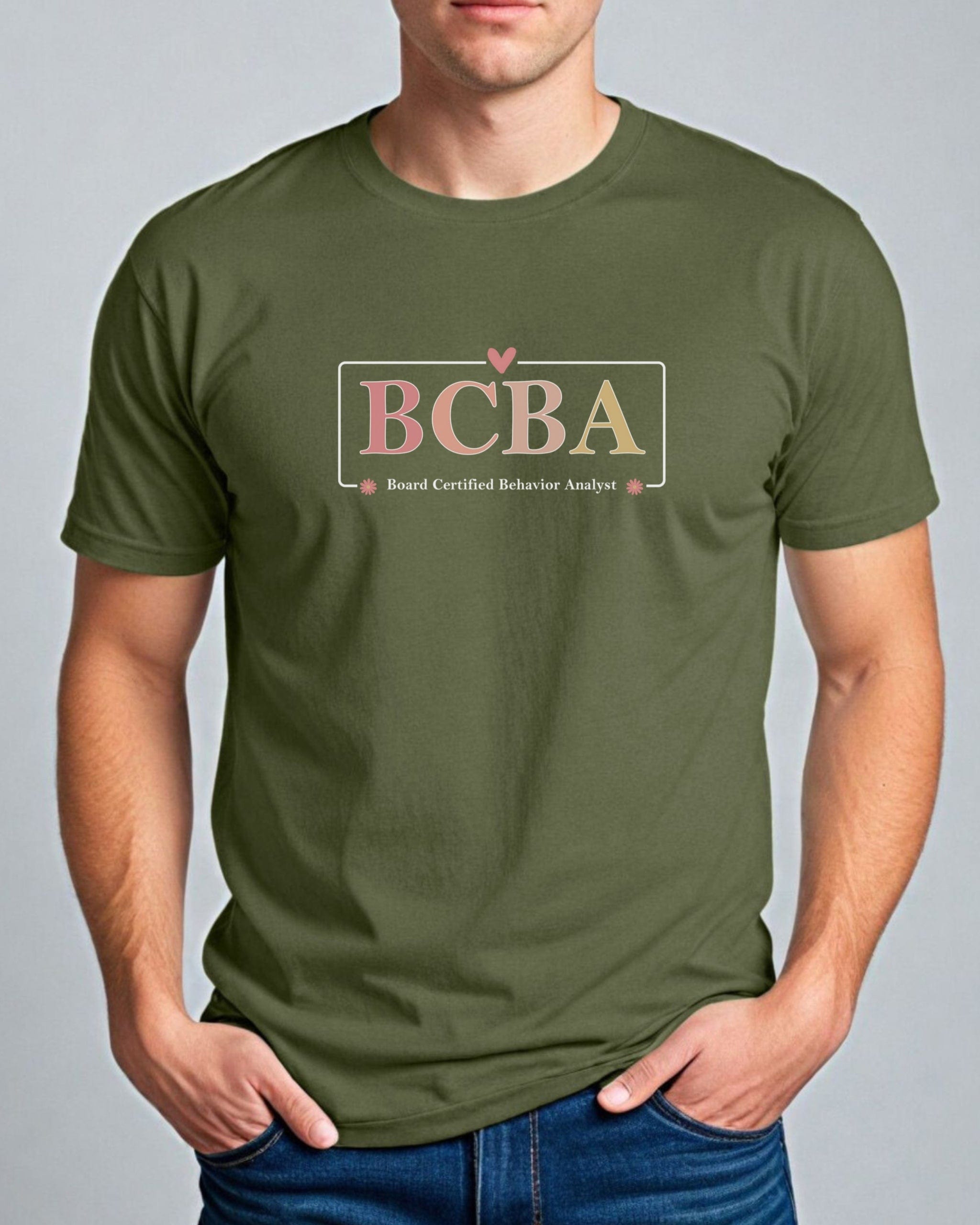 BCBA Outline Tee-Neurodiversity, ADHD & Autism Awareness & Acceptance T-Shirt by Daily Bloom