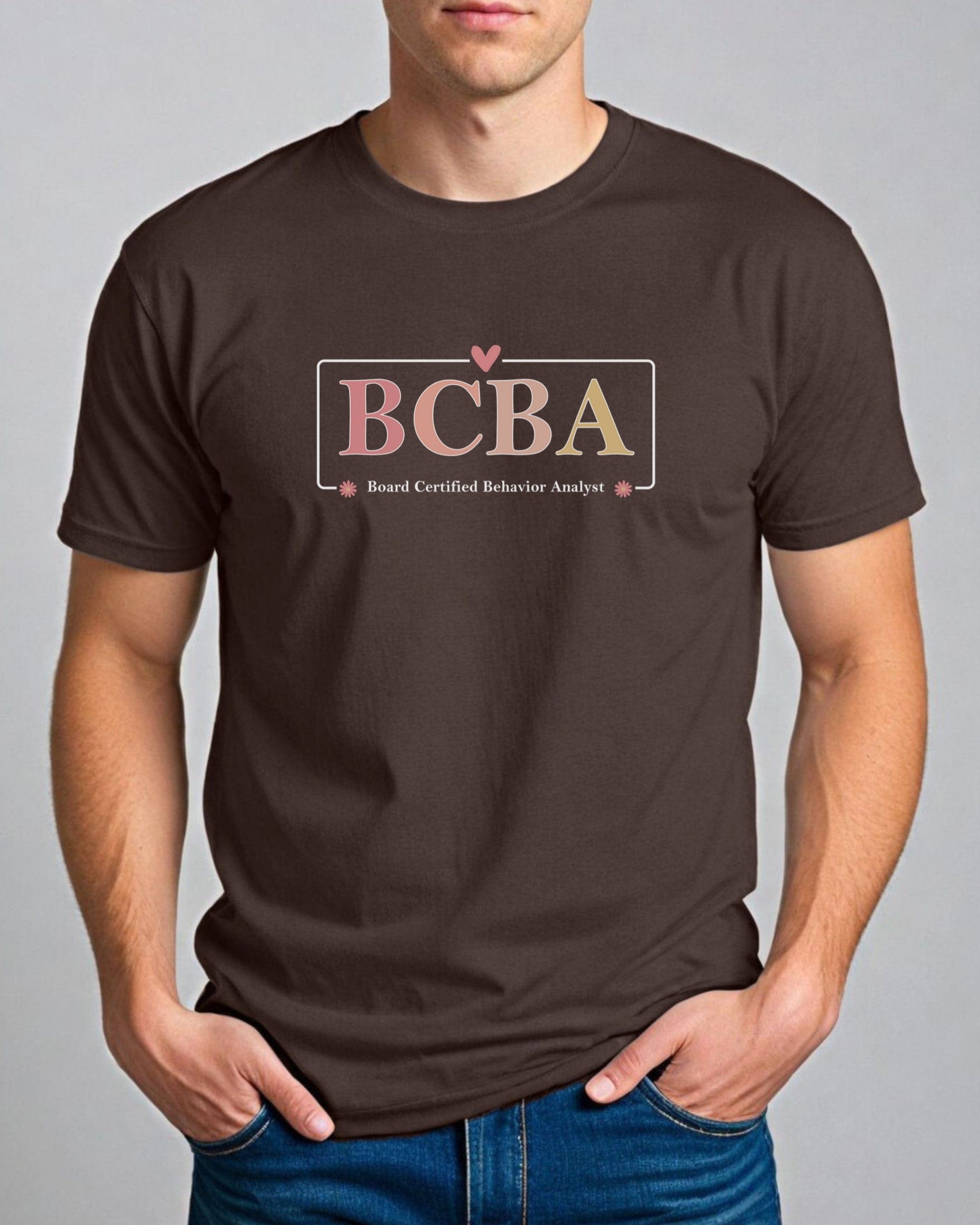 BCBA Outline Tee-Neurodiversity, ADHD & Autism Awareness & Acceptance T-Shirt by Daily Bloom