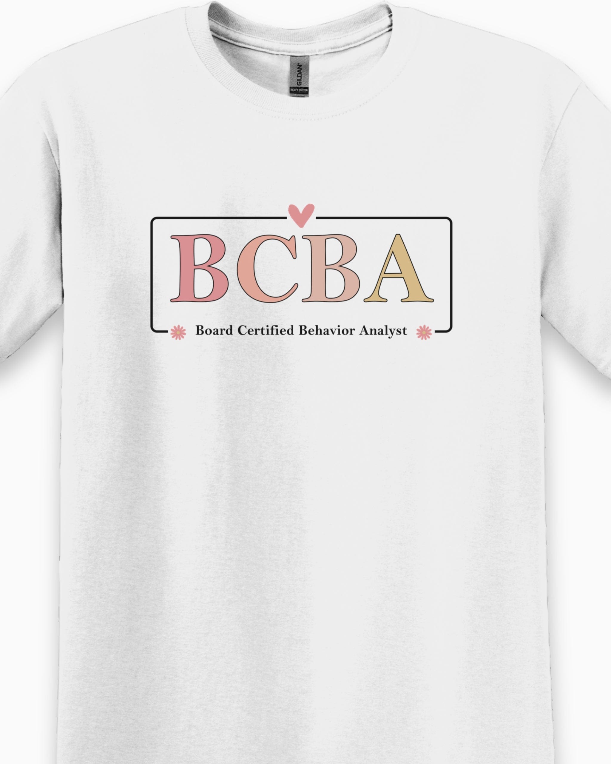 BCBA Outline Tee-Neurodiversity, ADHD & Autism Awareness & Acceptance T-Shirt by Daily Bloom